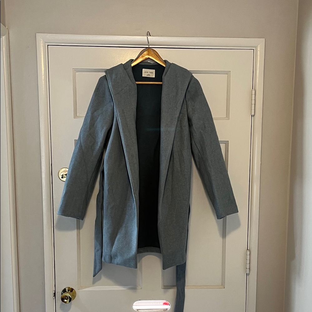 Preowned Love Tree Women's Blue Trench Coat